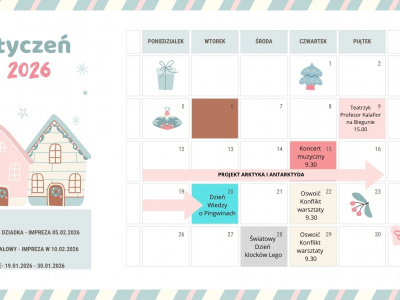 Kalendarz wydarzeń - styczeń 2026