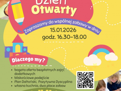Zapraszamy na dzień otwarty do naszego przedszkola!