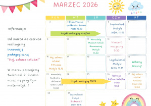 Wydarzenia w przedszkolu w marcu.