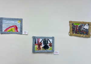 Prace plastyczne na wernisażu