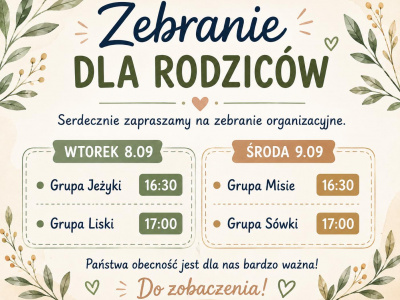 Zebranie dla rodziców!