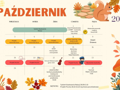 Kalendarz wydarzeń - Październik 2026